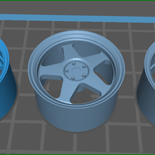 5 parlait étoile roue décalages 1 24 25 modélisateur pièces personnalisées protouring 3d print model - Mito3D