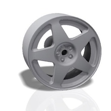 5 razze cerchio - il modello di stampa 3d vari la ruota pneumatico rim ricambio auto rally gara racing velocità pneumatici l'ottimizzazione hobby fai da te automotive 3d print model - Mito3D