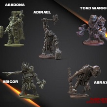 5 stl characters print charactersstl orcs ogres minis warhammer 3d print model - Mito3D
