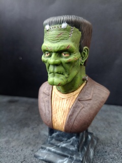 5 stl Frankenstein Büste 3d druckbar Datei frankensteins Monster Grusel Halloween Fantasie dunkel Kunst Schädel 3d print model - Mito3D