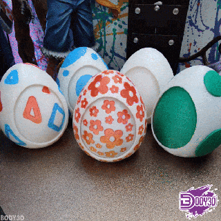 5 sorpresa uova body3d agitarsi giocattolo fan art arte uovo Pasqua coniglio coniglietto festa banca nascondersi nascondere 3d print model - Mito3D