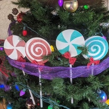 5inch Noël lolipop menthe poivrée pochoirs décorations outil pochoir décoration DIY sucette 3d print model - Mito3D