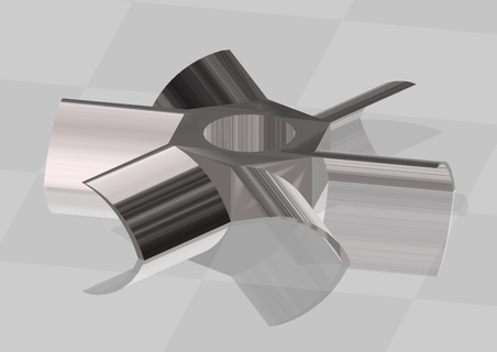 6 blade pervane uçak türbin motor bıçaklar bıçak ağzı hava 3d print model - Mito3D