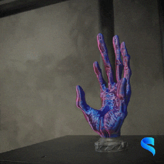 6 finger Außerirdischer Hand Regler Halter Unterstützung UFO Zuhause Haus Dekor 3d print model - Mito3D