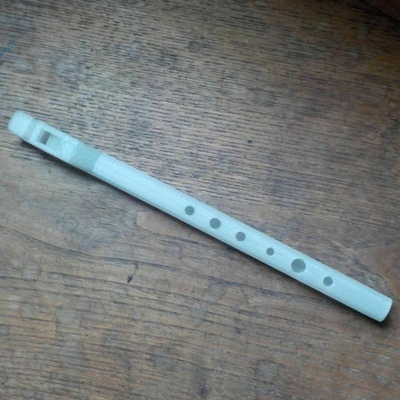6 hole flauta flat instrumento apito música 3d print model - Mito3D