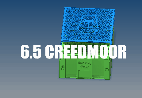 65 Creedmoor 125x depolama uyuyor içeride 50 kal cephane madde işareti mermi tüfek tabanca ww2 Kutu ar10 nato Garand tabut kartuş organizasyon airsoft avlanmak 3d print model - Mito3D