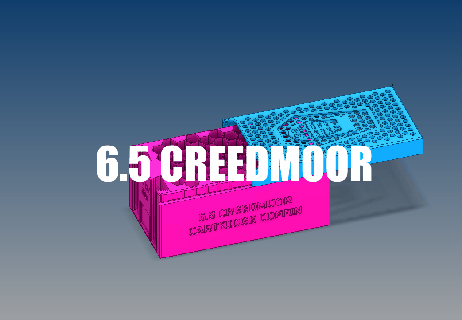 65 Creedmoor 66x depolama uyuyor içeride 762 nato cephane madde işareti mermi tüfek tabanca ww2 Kutu ar10 Garand tabut kartuş organizasyon airsoft avlanmak 3d print model - Mito3D