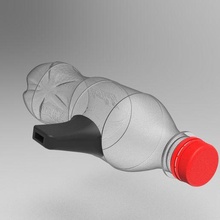 600ml Haustier Flasche Okarina Mundstück 3d print model - Mito3D