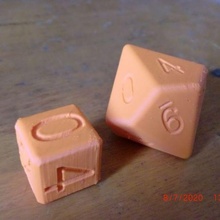 60 Nombres paire dce 3d impression modèle jouet cube dé Aléatoire Jeux jouets 3d print model - Mito3D