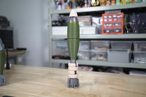 60mm m720 mortero conchas juguete escala modelos militar 3d print model - Mito3D