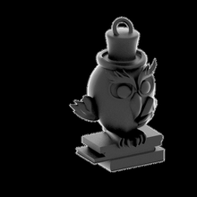 60mm owl keychain 3d print model - Mito3D
