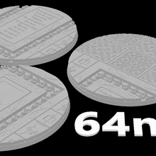 64mm tempio titano pre supported warhammer40k wh40k grigio cavalieri base 3d print model - Mito3D