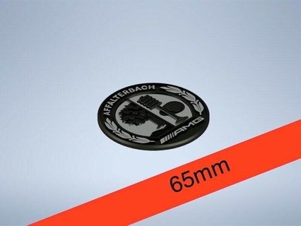 65mm mercedes amg Afalterbach cappuccio logo emblema distintivo utensili benz brabus maybach merc Tedesco macchina auto sportiva lusso 3d print model - Mito3D