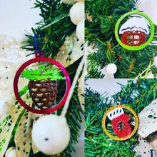 6 christmas hanging ornaments 3d print model - Mito3D