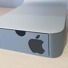 6 cm imac stand whith drawer 215 inch computer 3d print model - Mito3D