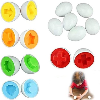 6 eggs education learning toys mixed shape wise pretend puzzle smart baby kid egg puzzles children fun kids toy customizable educational creative 3d printed assembly game interactive unique design 3d print model - Mito3D