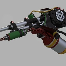 6 lanciafiamme lontano piangere fiamma lanciatore pistola arma ferita 3d print model - Mito3D