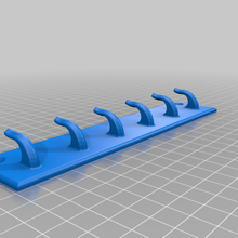 6 hook rack key decor 3d print model - Mito3D
