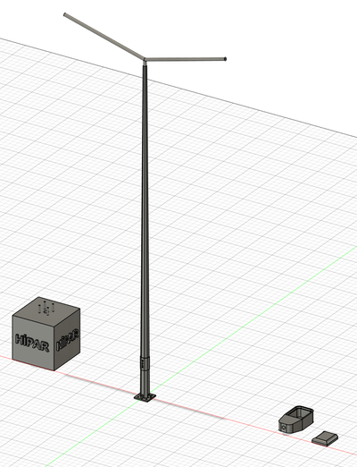 6 metro iluminação pólo arquitetura poste luz rua 3d print model - Mito3D