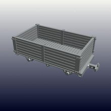 6 plank narrow gauge wagon 3d print model - Mito3D