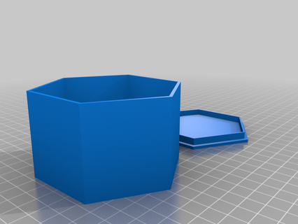 6 lados caixa personalizado recipientes organização armazenamento 3d print model - Mito3D