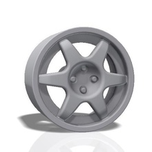 6 spokes rim - print model 3d various wheel throw spare car rally race racing speed tyre tuning hobby diy automotive 3d print model - Mito3D