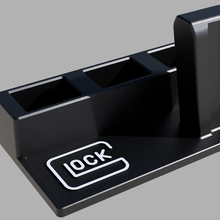 6 temático pistola soportes revista organizador glock fn hk sig xd walther estante soporte seguro monitor 3d print model - Mito3D