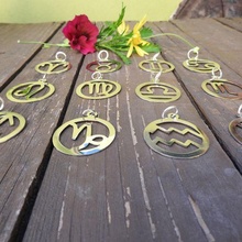 6 zodiac signs charms art jewellery pendants key rings 3d print model - Mito3D