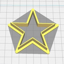 6cm star shaped Pastelería cortador 3d print model - Mito3D