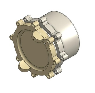 6in dia brida magnético conector 6 pulgadas diámetro vacío cansada vapores 3d print model - Mito3D