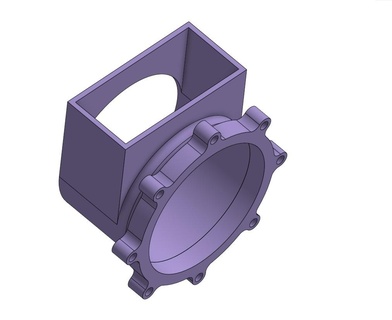 6in od magnetico Presto disconnettersi fittings stretto angolo gomito flange aria polvere 3d print model - Mito3D