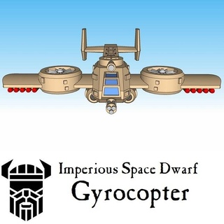 6mm & 8mm space dwarf gyrocopter Game 1/300 epic at18 dirtside squats imperial guard strike legion national cheese emporium 3d print model - Mito3D