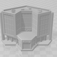 6mm commercial building 1 game american mecha 3d print model - Mito3D