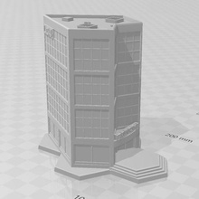 6mm commercial bâtiment 2 Jeu américain mecha 3d print model - Mito3D