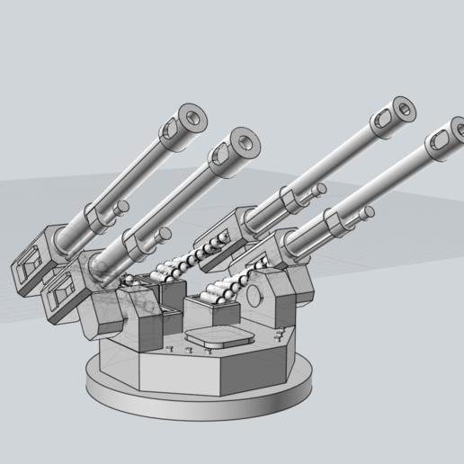 6mm epic grimdark aa gun emplacement tool 3d printing 3D print model - Mito3D