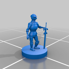 6 mm şövalye tip fantezi Büyük kılıç asker küçük oyuncak 3d print model - Mito3D
