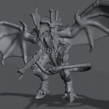 6mm prince tyranid winged 3d print model - Mito3D