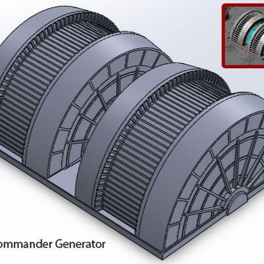6mm scala energia Generatore battletech mechcommander gioco miniatura 3D print model - Mito3D