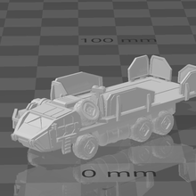 6mm scifi Pritsche Wiederherstellung LKW Miniatur Spiel Sifi Battletech Räder Ladung Transport 3d print model - Mito3D