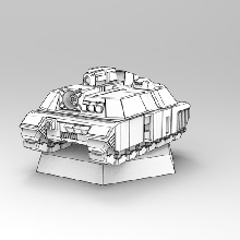 6mm scifi ouro pesado tanque pré suportado 3d print model - Mito3D