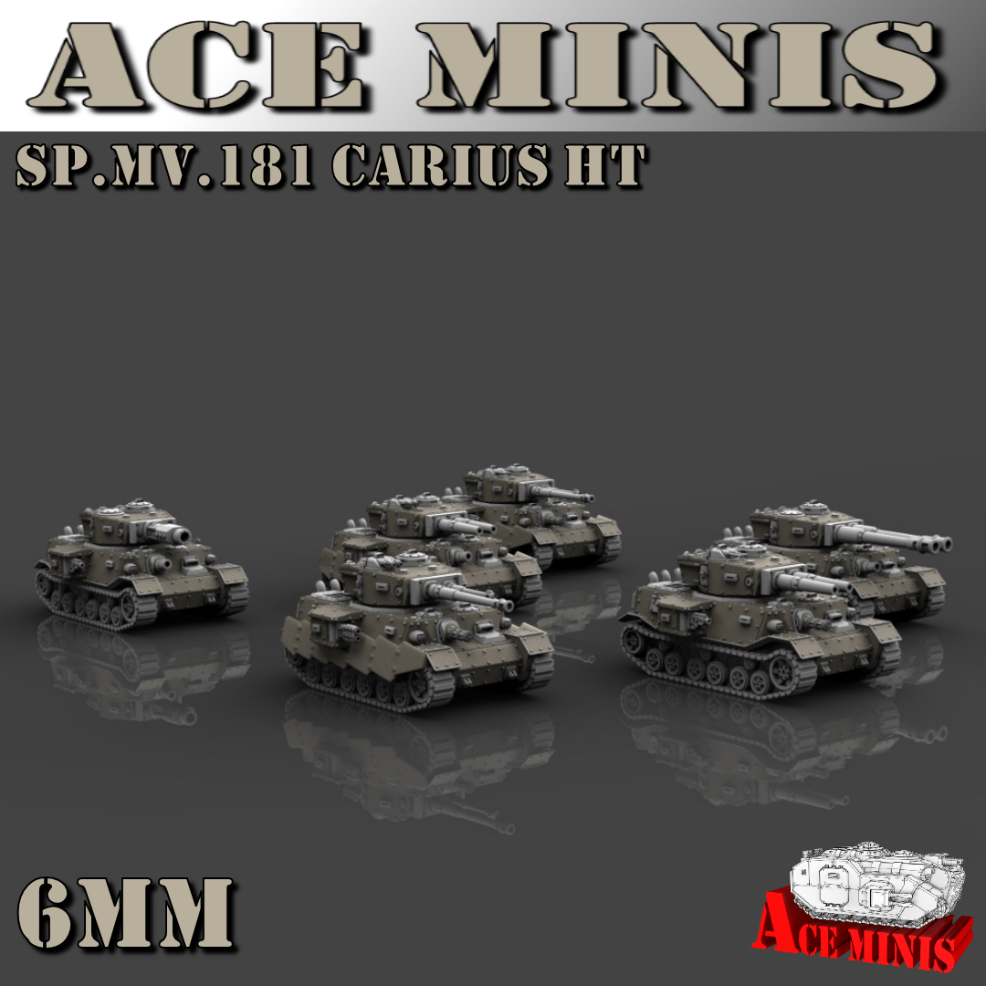 6mm spmv181 lourd réservoir Jeu sci miniatures modulaire table wargaming épique tigre dieselpunk opr Garde impériale Dkok gsc mort tallarn légion 39 acier 3D print model - Mito3D