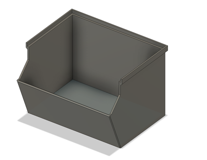 6x4 large poubelle empilable garage sport organisateur diviseurs maison jouets 3d print model - Mito3D
