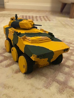6x6 ligero militar blindado coche vehiculo bomba lanzacohetes perfumado corto araba 3d print model - Mito3D