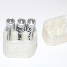 6x piles aaa de la boîte maison les batteries stockage 3d print model - Mito3D