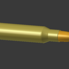 762 51 OTAN tonto bala real Talla herramienta militar arma combate 3d print model - Mito3D