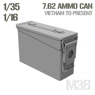 762 ammo can vietnam to modern 1 35 16 scale model 1-35 1-16 tank ww2 browning stowage crate terrain war gaming 3d print model - Mito3D
