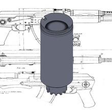 762 ghost flash hider m14x1lh ak akm vepr saiga muzzle device airsoft 3d print model - Mito3D