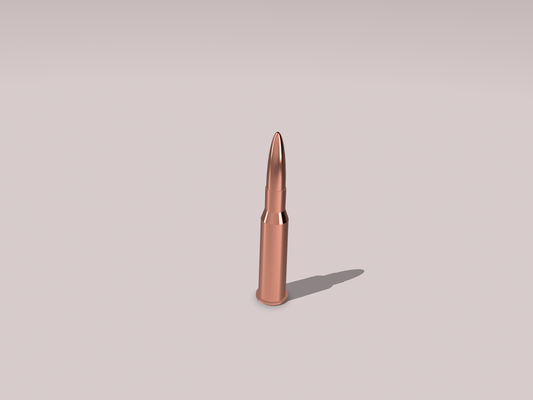 762x54 cartridge a blanking pin bullet in size to drawings cosplay 7 62 54 collection weapon 3d print model - Mito3D