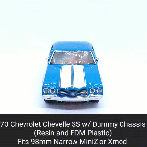 70 Chevelle ss corpo Concha manequim chassis xmod miniz jogos carro rodas modelo mr03 conduziu 1 28 resina fdm plástico pintado rc 3d print model - Mito3D