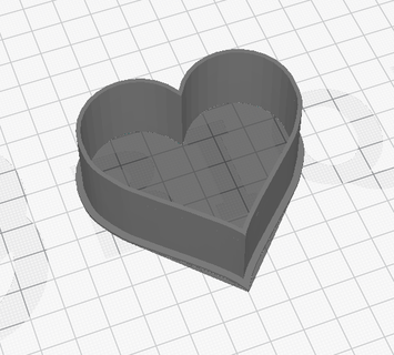 70mm heart cookie cutter - jcreatenz stamp fondant baking kitchen food 3d print model - Mito3D